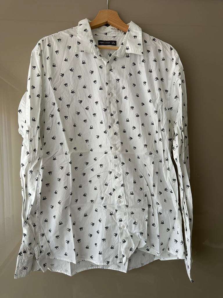 Nouvelle chemise de costume avec des crânes, Tour de cou 43/44 (XL), Enlèvement ou Envoi, Angelo Litrico, Comme neuf