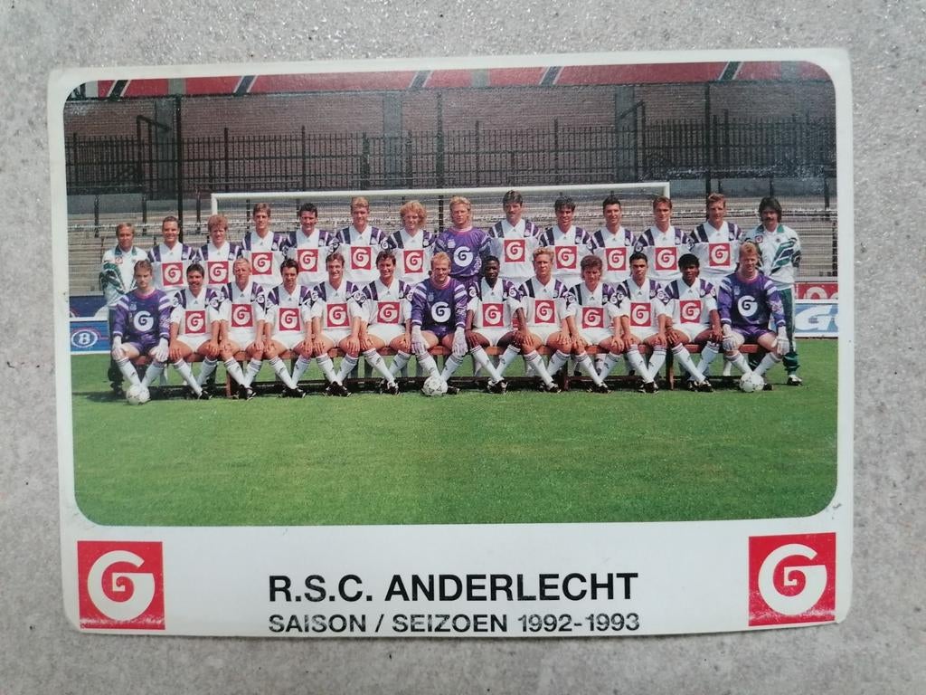 RSCA, rsc Anderlecht 92-93, Collections, Articles de Sport & Football, Enlèvement ou Envoi, Comme neuf