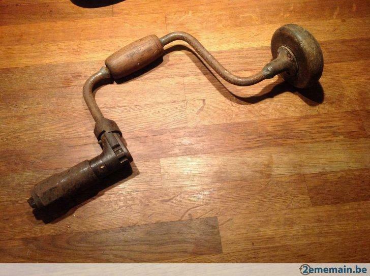 Ancienne foreuse manuelle vintage, Enlèvement ou Envoi