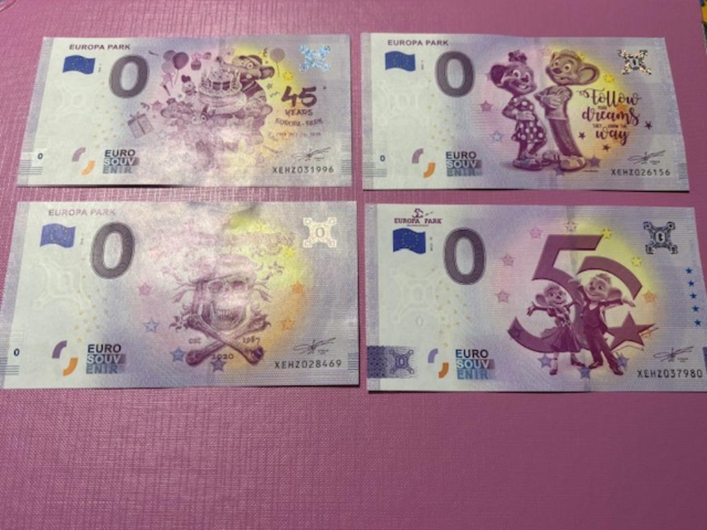 Europa-Park-souvenirkaartjes van €0, Postzegels en Munten, Bankbiljetten | Europa | Niet-Eurobiljetten, Los biljet, Duitsland