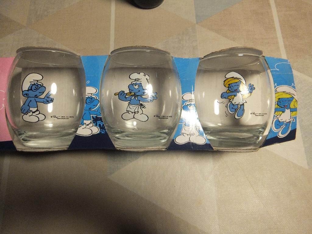 smurfen glazen, Verzamelen, Smurfen, Nieuw, Ophalen of Verzenden