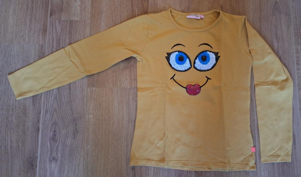 Someone gele longsleeve gezicht 122, Gebruikt, Meisje, Ophalen of Verzenden, Someone