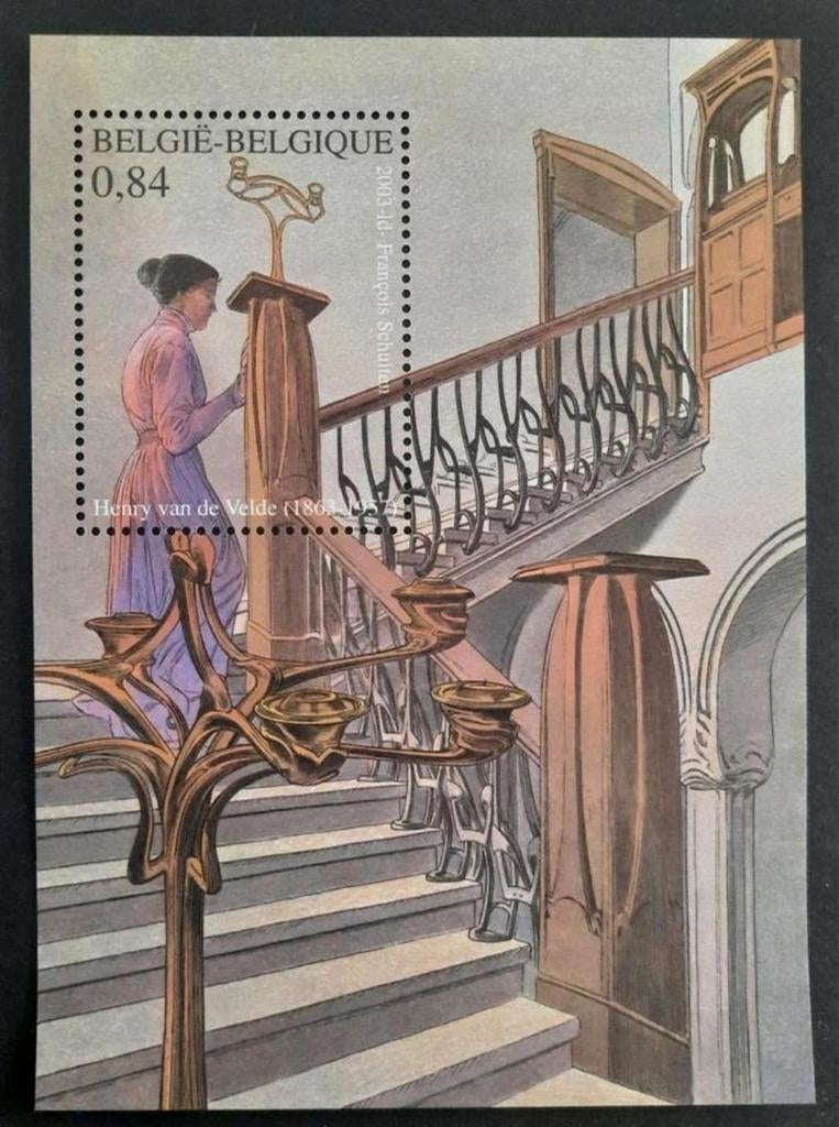 België: OBP 3149-BL101 ** Henry van de Velde 2003., Ophalen of Verzenden, Zonder stempel, Postfris, Postfris