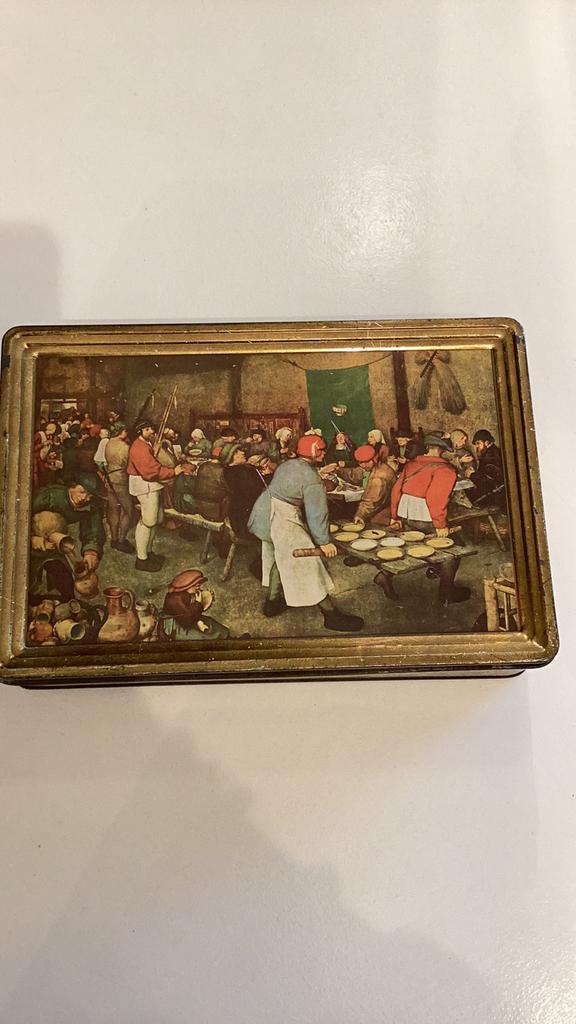 Blikken doos Breughel 20 op 30 antiek vintage, Verzamelen, Ophalen of Verzenden, Gebruikt