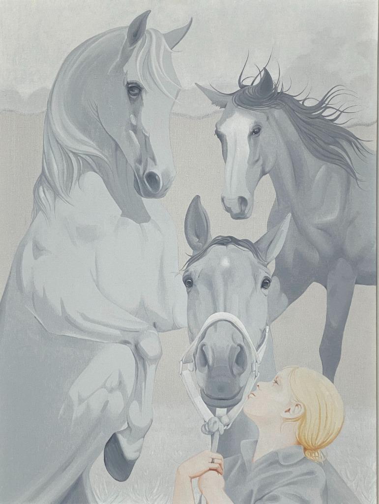 Schilderij Jean 'Adri' Adriaensens (Mechelen 1935-2006), Enlèvement