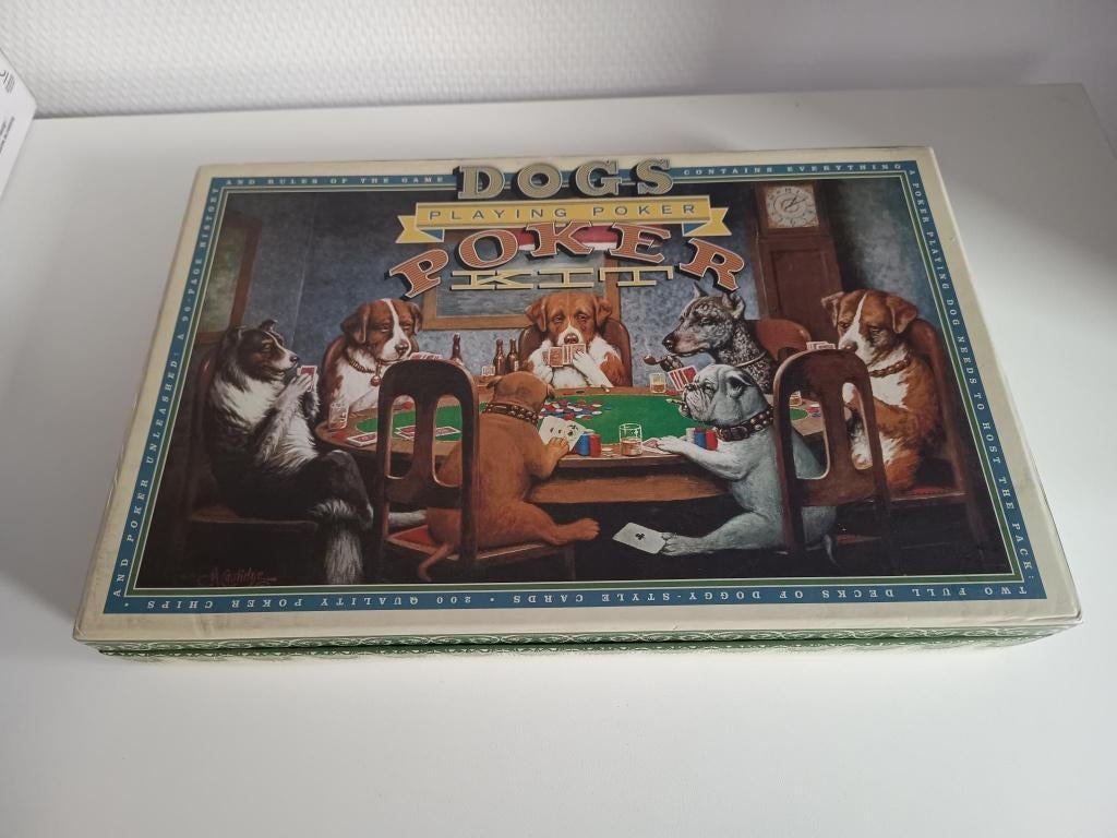 kit poker - dogs playing poker, Ophalen of Verzenden, Zo goed als nieuw