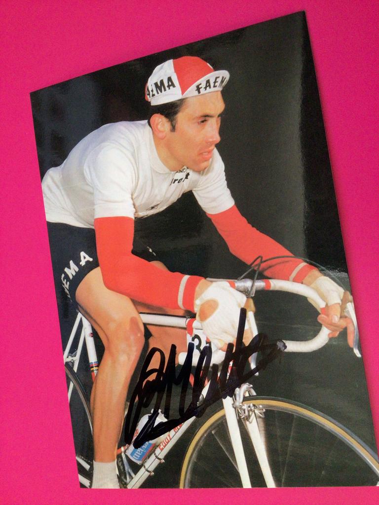 wielerkaart 1969 team faema  eddy merckx signe, Verzenden, Zo goed als nieuw