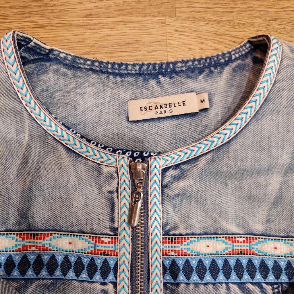veste en jean/ veste en jeans/ Escandelle Paris/Taille M, Enlèvement ou Envoi