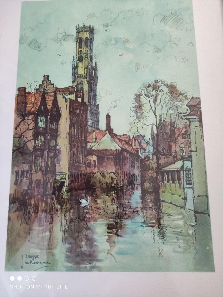 Jan Korthals, Brugge zeefdruk, Antiek en Kunst, Ophalen