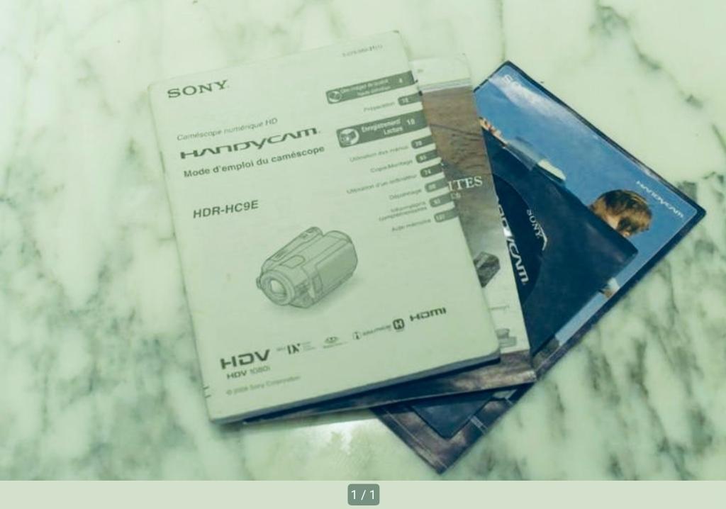 Sony Handycam HDR-HC9E handleiding en CD, Overige typen, Overige soorten, Ophalen of Verzenden, Zo goed als nieuw