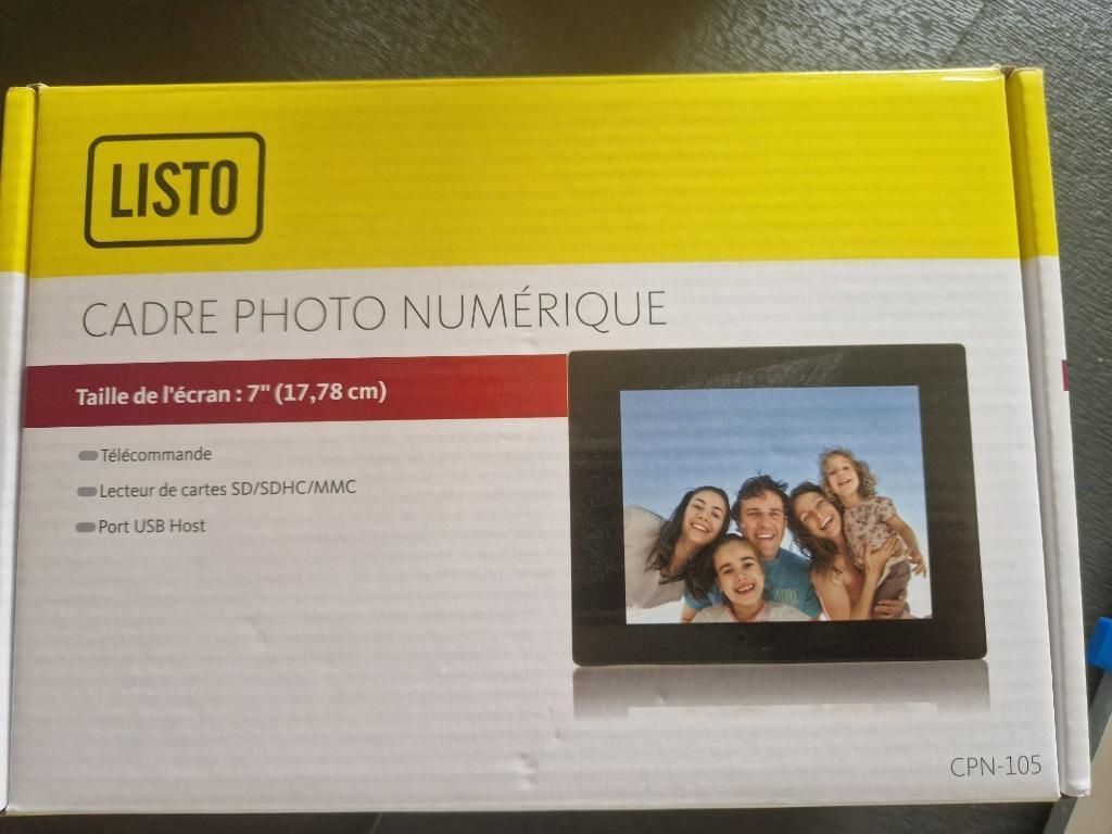 cadre numérique photos, TV, Hi-fi & Vidéo, Photo | Cadres photos numériques, Neuf, Enlèvement, Télécommande, Plus petit que 8 pouces