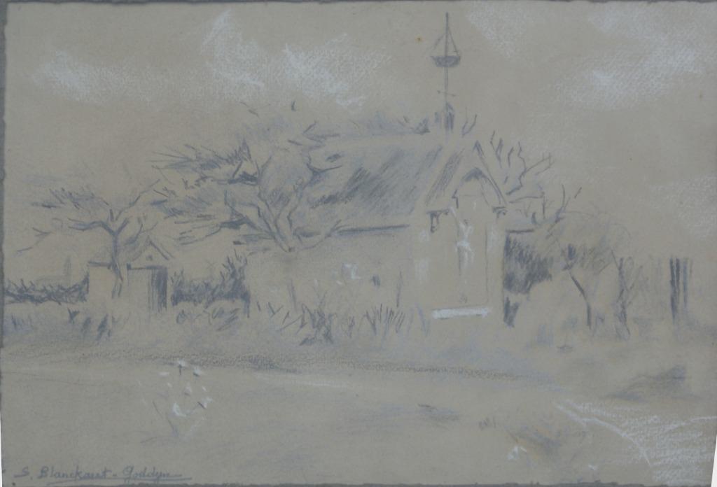 Suzanne Blanckaert-Goddyn (1881-???): Kapel (41 x 34 cm), Enlèvement ou Envoi