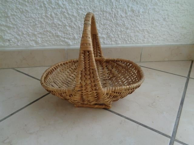 Panier genre corbeille en osier, avec anse 24,5 X 18,5, Enlèvement ou Envoi, Utilisé, Osier, Panier