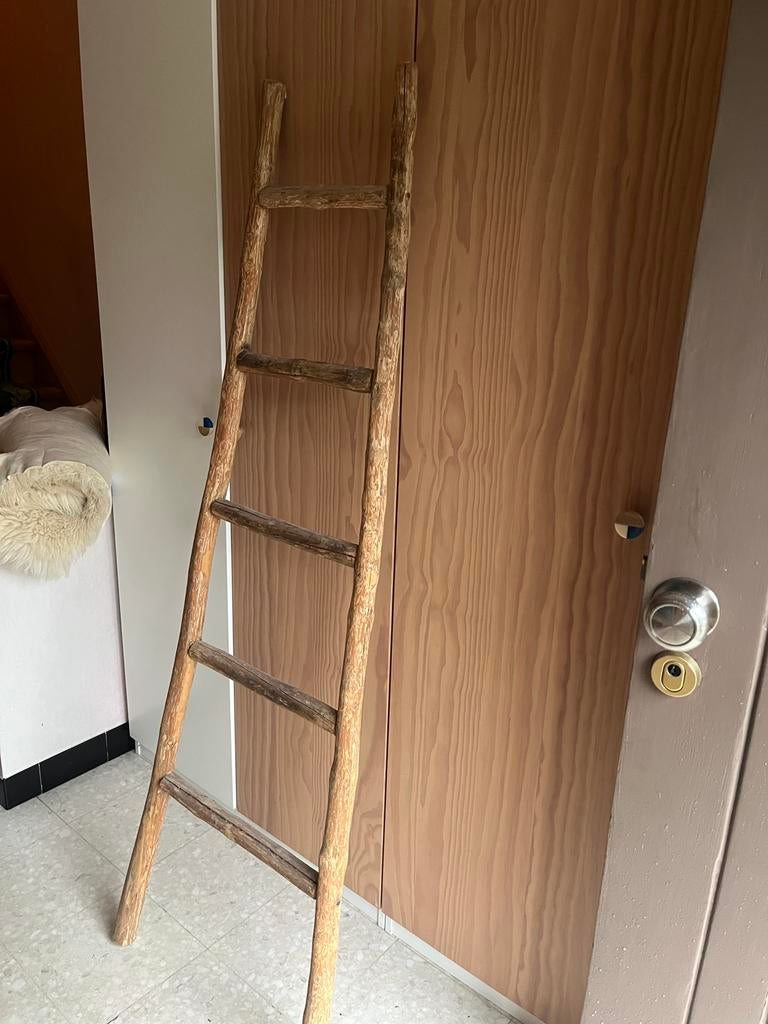Deco ladder - te gebruiken als handdoekrek, Ophalen, Zo goed als nieuw, Ladder