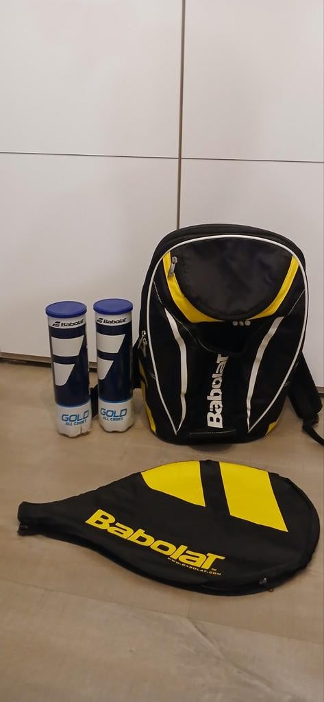Babolat rugzak, beschermhoes en 8 tennisballen, Sport en Fitness, Padel, Ophalen