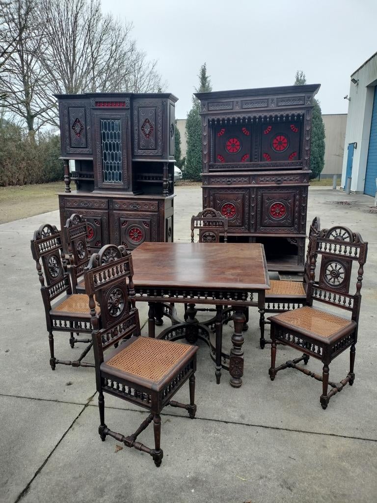 Eetkamer-set, Antiek en Kunst, Ophalen