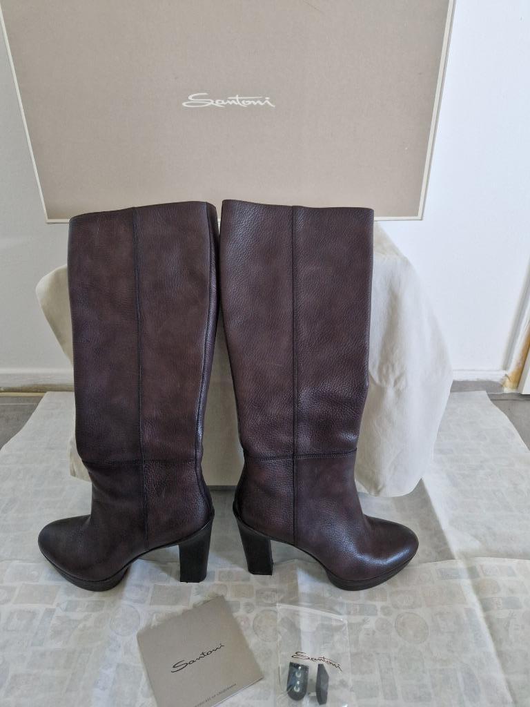 Santoni laarzen. Maat 37. Nieuwstaat Italiaanse kwaliteit., Kleding | Dames, Schoenen, Hoge laarzen, Bruin, Verzenden, Nieuw