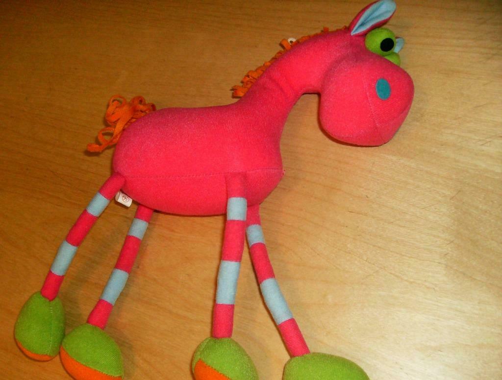 stoffen roze paardje, Ophalen of Verzenden, Gebruikt, Paard