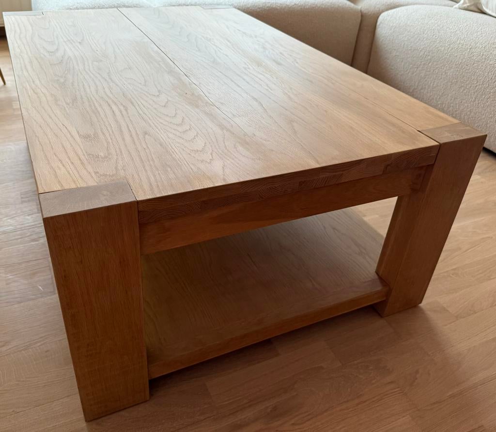 Salontafel vol eik, Huis en Inrichting, Ophalen, Zo goed als nieuw