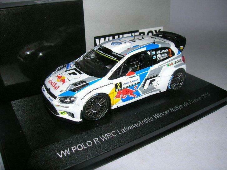 1:43 WhiteBox Volkswagen Polo R WRC winner France rally 2014, Ophalen of Verzenden, Nieuw, Auto