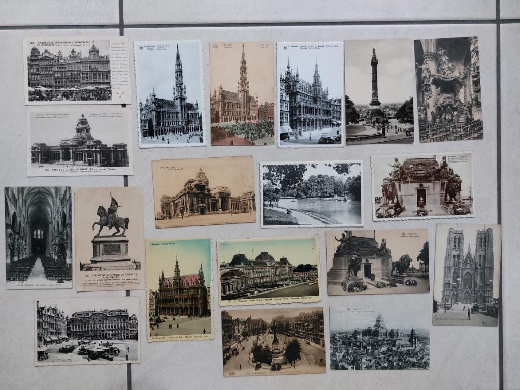 mooi lot van 35 oude postkaarten van Brussel, Ophalen of Verzenden