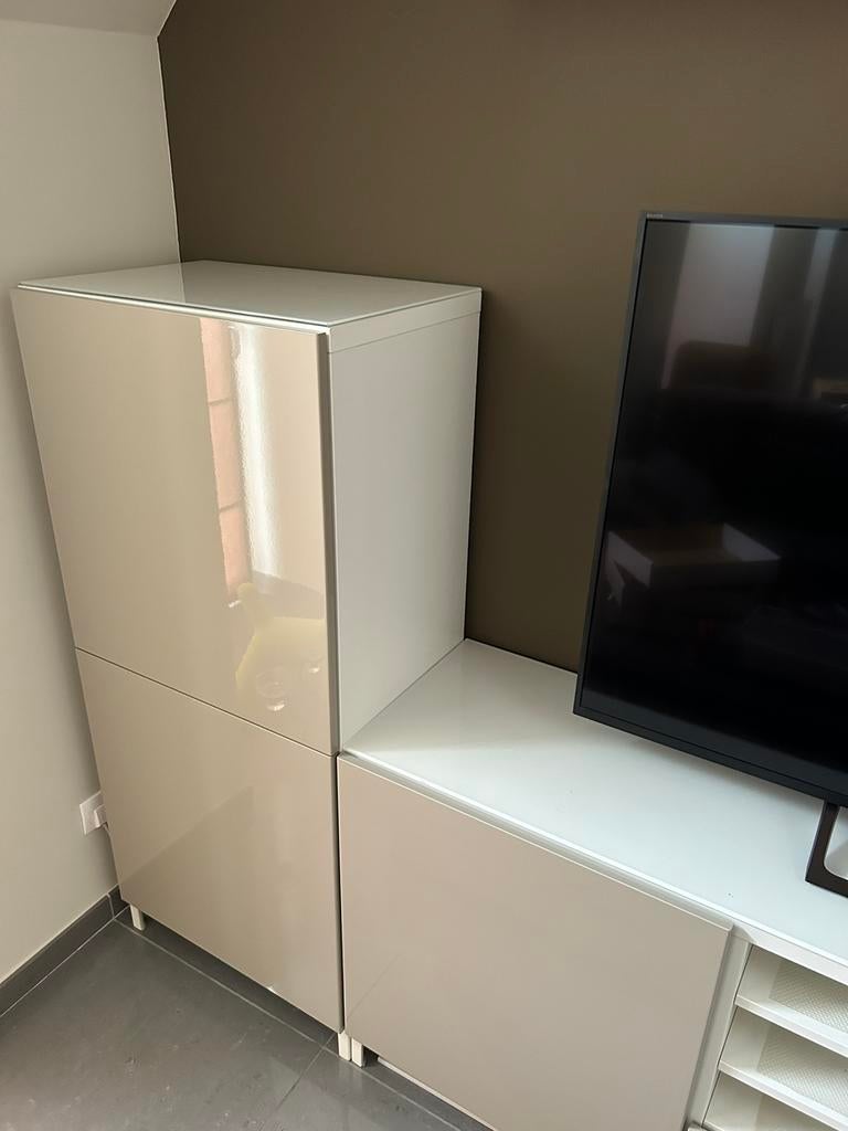 Tv meubel, Maison & Meubles, Armoires | Armoires murales, Comme neuf, Verre, Enlèvement