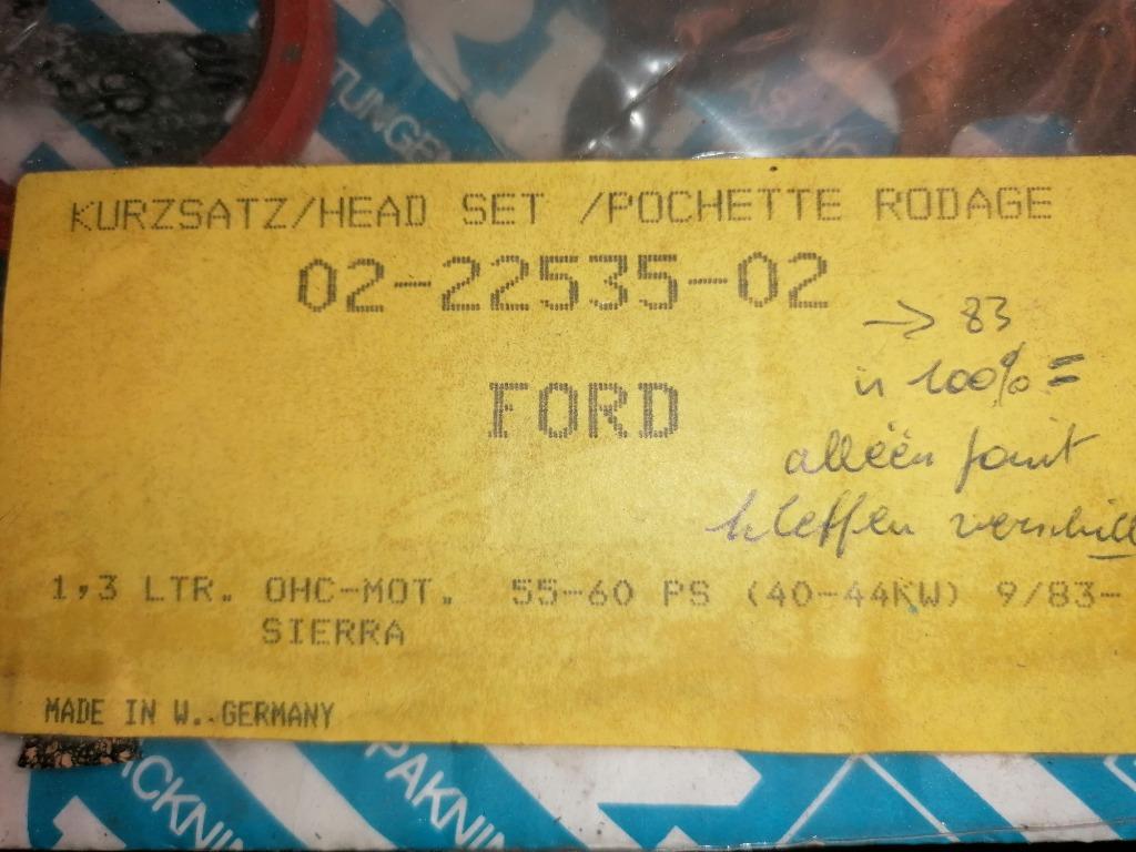 Pochette Rodage pour Ford Sierra 1,3 L (Taunus TC3), Enlèvement ou Envoi, Neuf, Ford