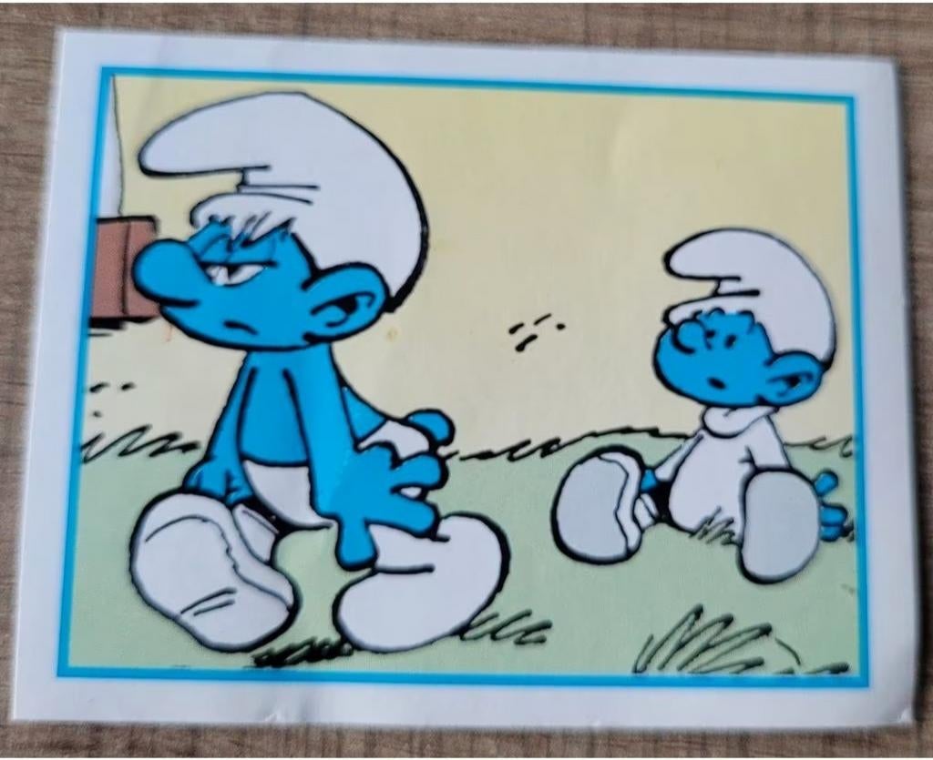 De Smurfen: sticker, Collections, Enlèvement ou Envoi, Schtroumpfs, Utilisé, Image, Affiche ou Autocollant