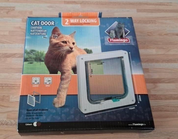 Kattendeur, 2 way locking, nieuw, Flamingo, Dieren en Toebehoren, Ophalen of Verzenden, Nieuw
