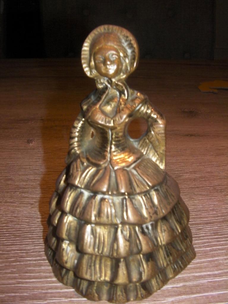 antieken koperen dames handbel, Antiek en Kunst, Ophalen of Verzenden, Koper