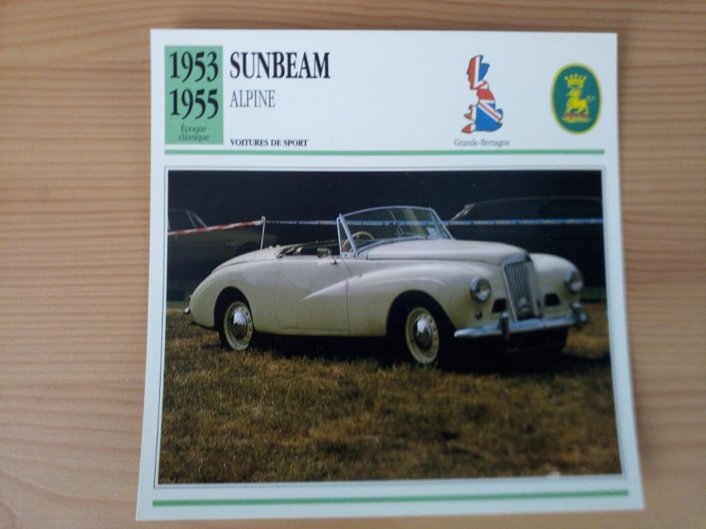 Sunbeam - Edito Service kaarten auto bouwperiode 1953-1968, Verzamelen, Ophalen of Verzenden, Zo goed als nieuw, Auto's