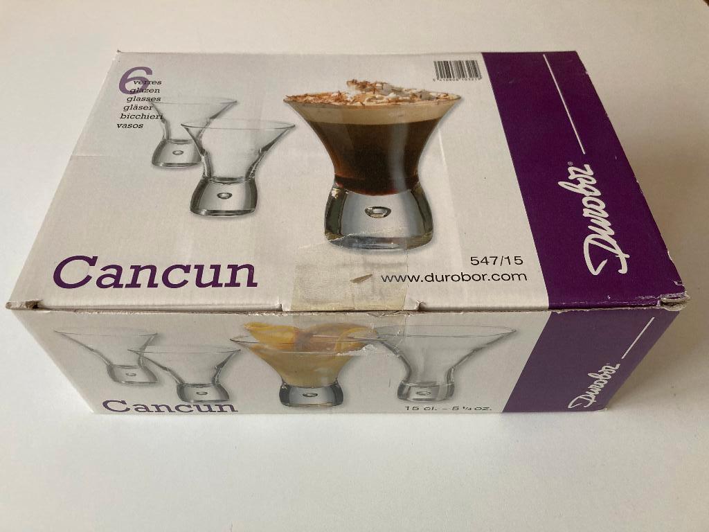 6 verres Durobor Cancun (verres à cocktail ou dessert), Ophalen, Zo goed als nieuw, Overige typen