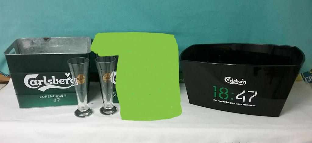 Verres et seaux à glace Carlsberg, Enlèvement ou Envoi, Comme neuf