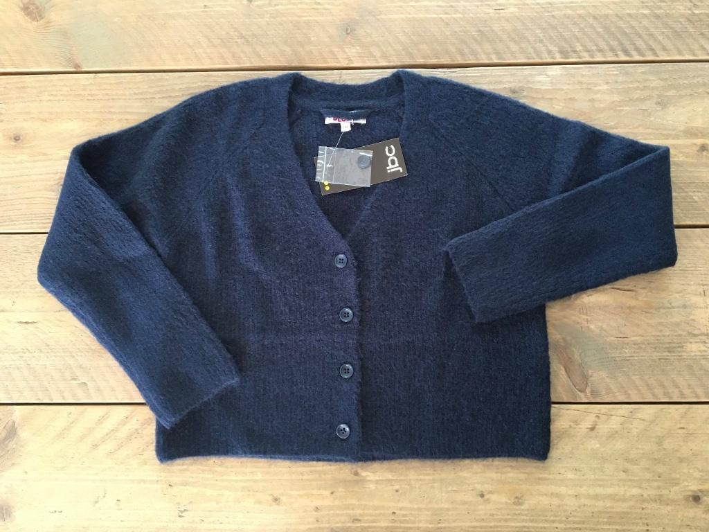 JBC, blauwe winter cardigan / vest 140 (nieuw), Kinderen en Baby's, Kinderkleding | Maat 140, Meisje, Trui of Vest, Ophalen of Verzenden
