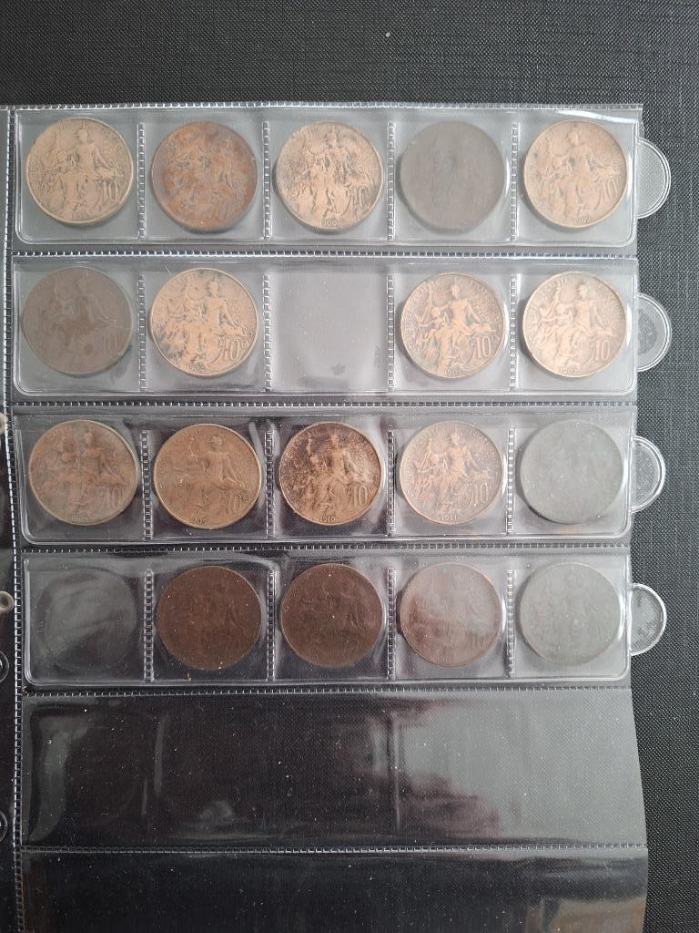Verzameling Franse Munten 10 Centimes, Verzenden, Frankrijk, Setje