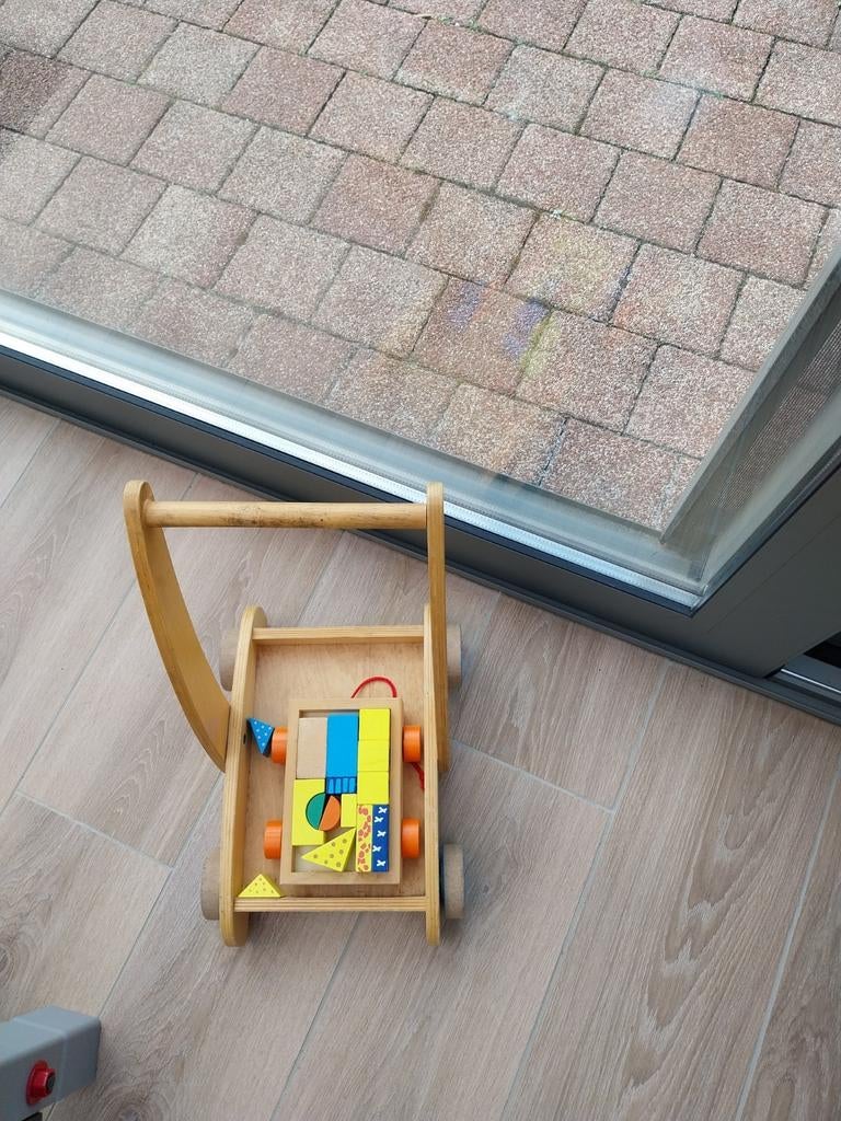 Loopkar duwkar met blokken, Ophalen, Gebruikt