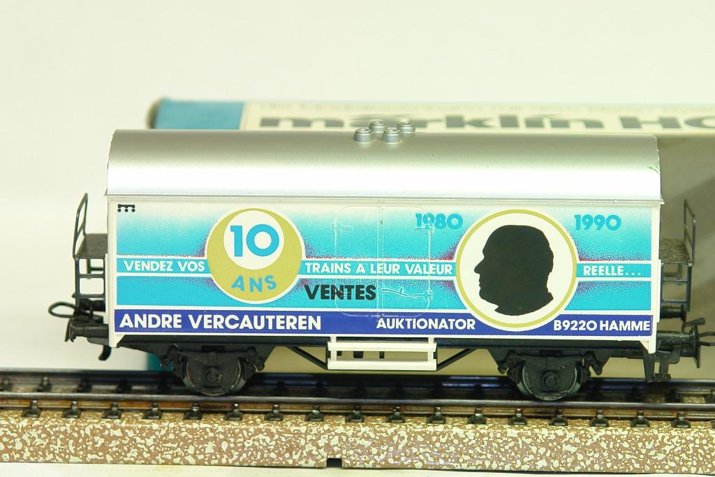 MARKLIN PUBLICITAIRE 10 JAAR VEILINGEN ANDRE VERCAUTEREN HAM, Gebruikt, Gelijkstroom of Wisselstroom, Wagon, Ophalen of Verzenden