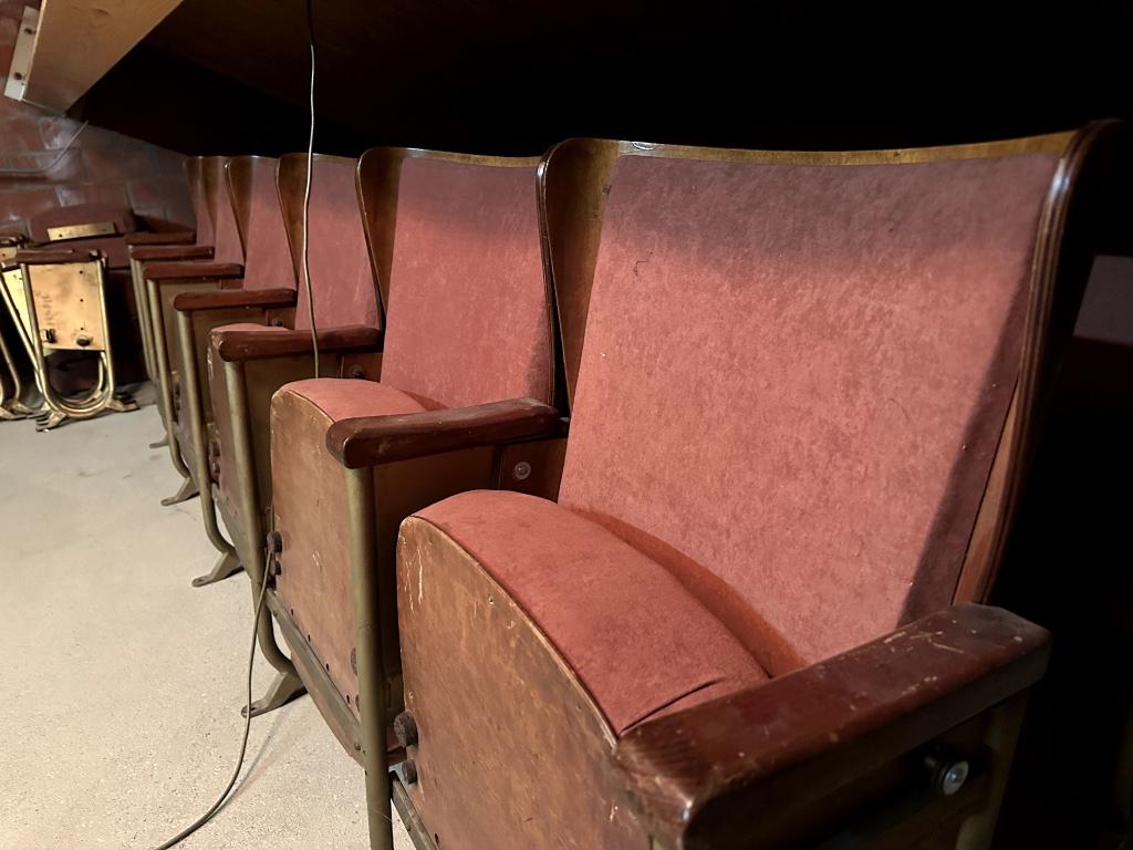 Vintage Cinema stoelen, Ophalen, Gebruikt, Stof, Vijf, Zes of meer stoelen
