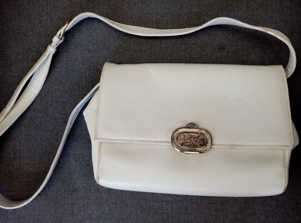 Celine de Paris vintage tas in wit leer, Bijoux, Sacs & Beauté, Sacs | Sacs à bandoulière, Autres marques, Cuir, Enlèvement ou Envoi