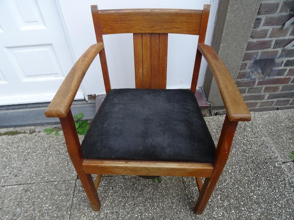 Curiosa antieke po stoel of vintage po stoel houten po stoel, Ophalen of Verzenden