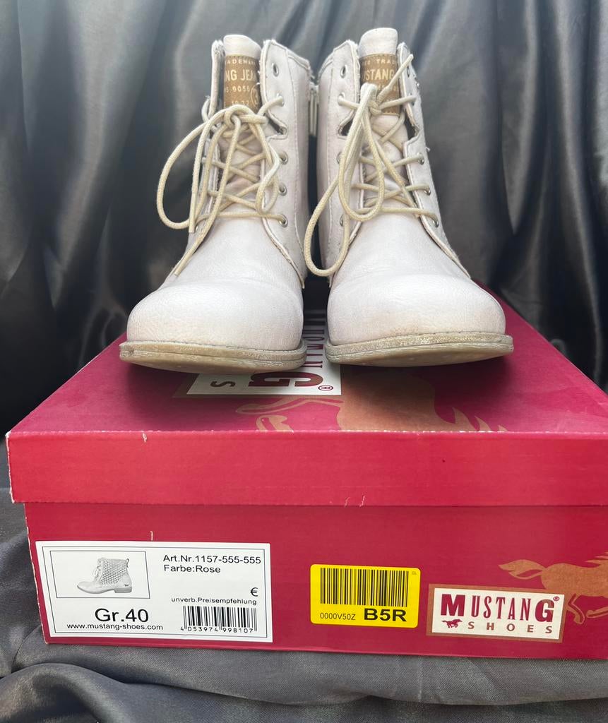 Bottes Mustang roses, Enlèvement ou Envoi, Rose, Comme neuf, Boots et Botinnes