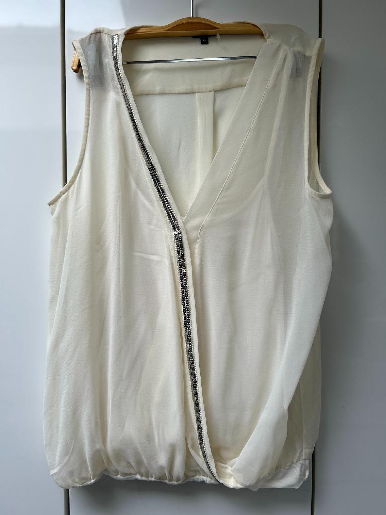 Sora by JBC crèmewitte blouse zonder mouwen - Maat XL, Wit, Maat 46/48 (XL) of groter, Sora by JBC, Ophalen of Verzenden