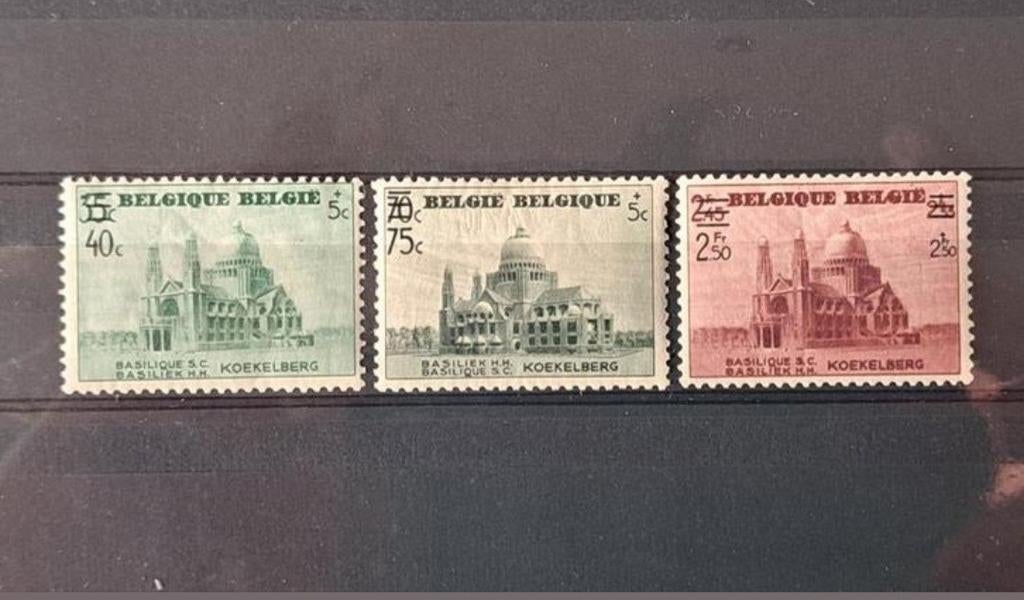 Belgique OBP 481-483 ** 1938, Timbres & Monnaies, Enlèvement ou Envoi, Non oblitéré, Neuf