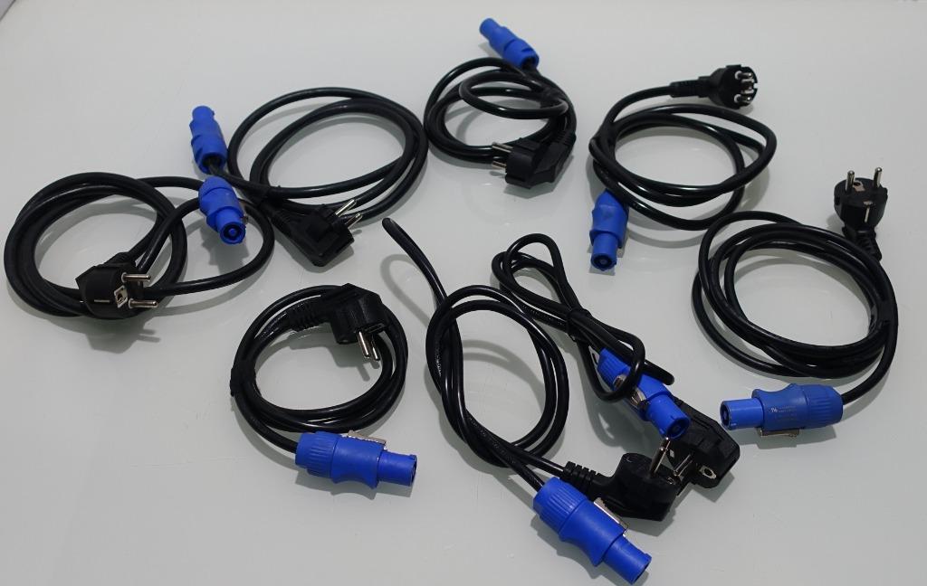 8 x Powercon kabels, Muziek en Instrumenten, Ophalen of Verzenden, Zo goed als nieuw, Apparatuur
