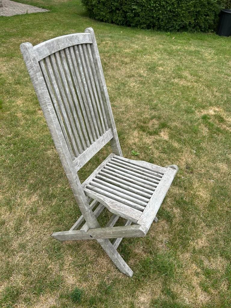 Teak tuinstoel , plooibaar, Tuin en Terras, Ophalen, Gebruikt