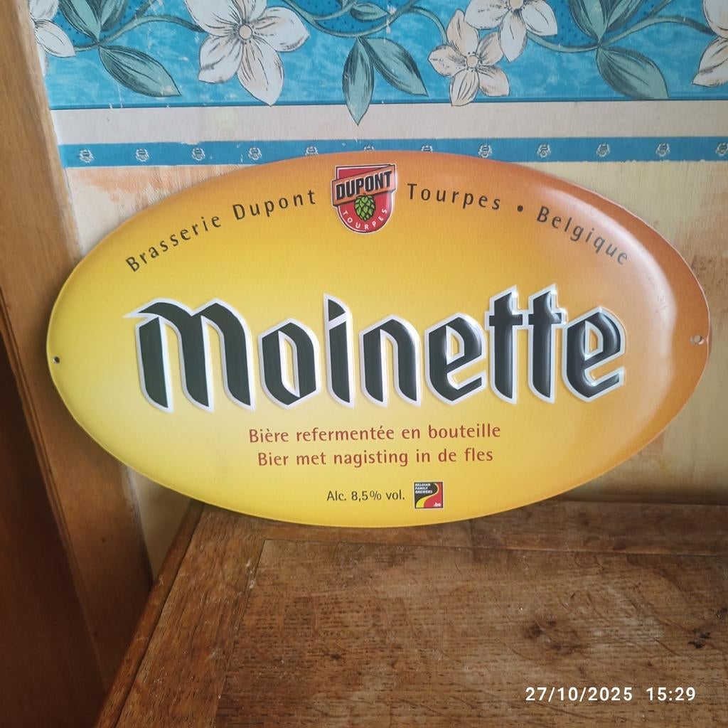 Plaque en métal .
Bière MOINETTE ., Collections, Marques de bière, Enlèvement ou Envoi, Comme neuf, Panneau, Plaque ou Plaquette publicitaire