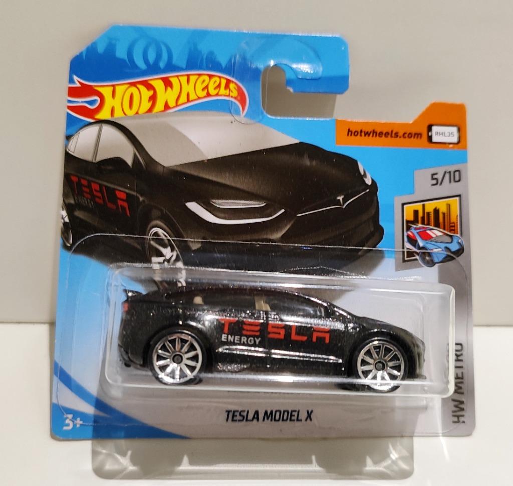 Hot Wheels Tesla Model X Zilver Zwart (2018), Hobby en Vrije tijd, Ophalen of Verzenden