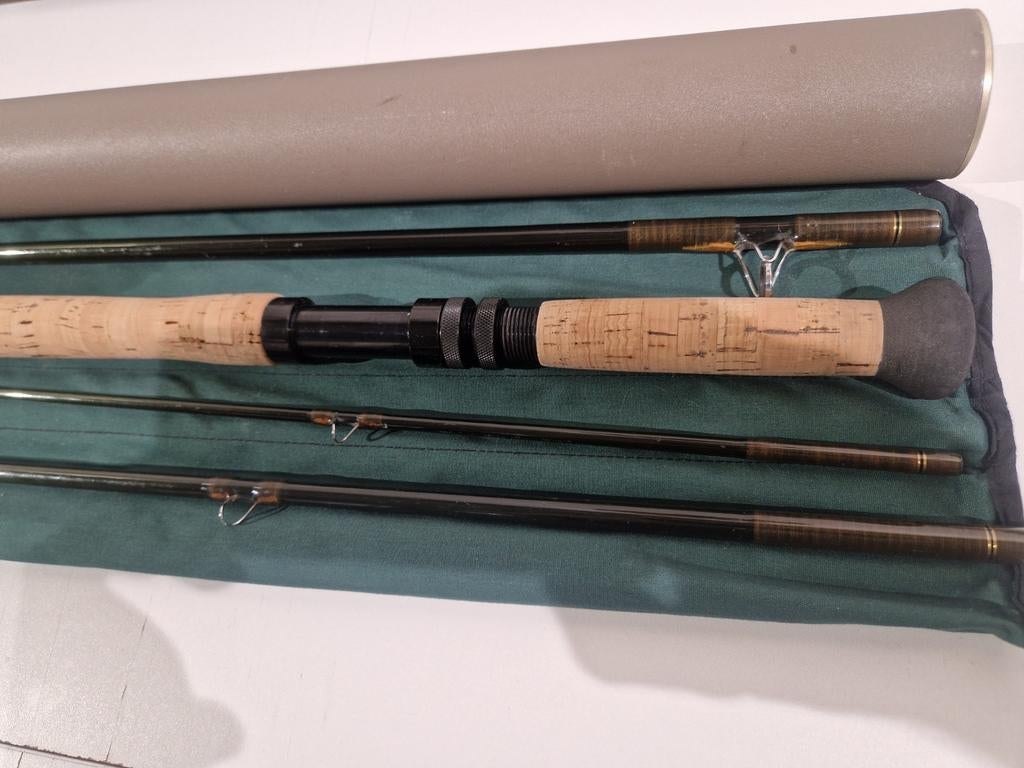 Sage graphite IV 9141-4 dubbelhandige 14,1ft #9, Ophalen of Verzenden, Gebruikt