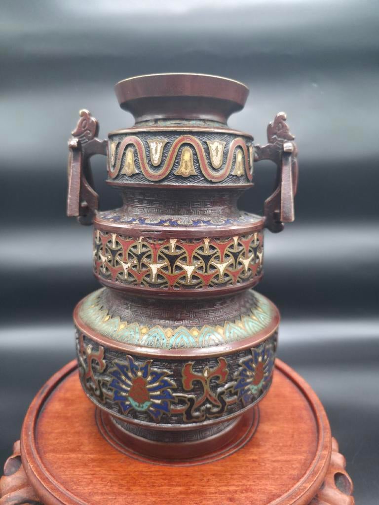 Chinees brons vaas cloisonne, Ophalen