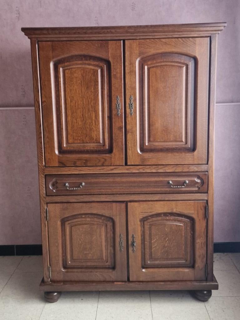 TV kast, Huis en Inrichting, Ophalen, Gebruikt, Eikenhout, 50 tot 100 cm